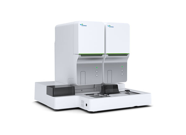 Two fully automated flagship haematology analysers coupled into one